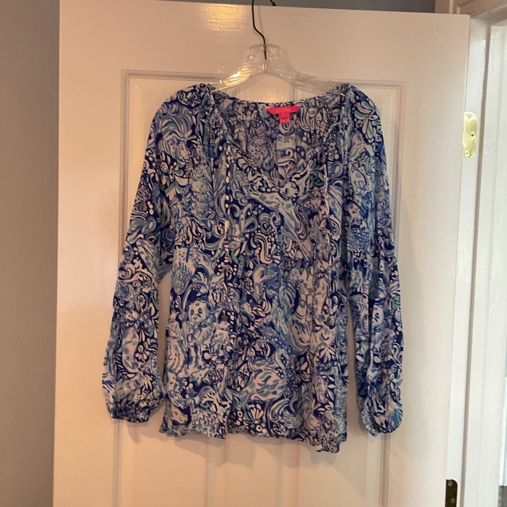 Lilly Pulitzer Elsa silk blouse